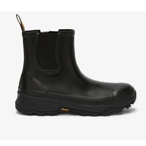 K-Way Raimond Black Unisex Mid Cut Rubber Boots Vibram Sole Men 7.5 Women 9